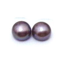 Mauve 4mm Half Drilled Button Pairs